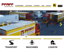 Tablet Screenshot of pfaff-hh.de